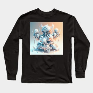 Fire Ice Nano Robot Long Sleeve T-Shirt